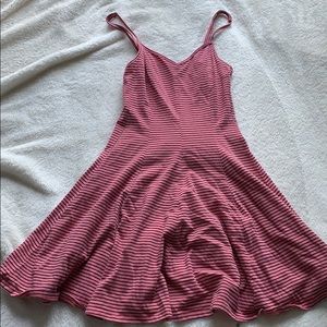 Pink and Black striped dress